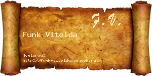 Funk Vitolda névjegykártya